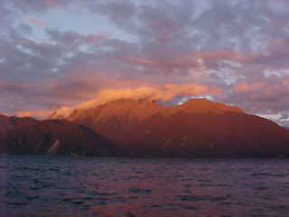 Looking east from the Tasman Sea back onto Milford Sound (New Zealand, The Travel Addicts, South Island)