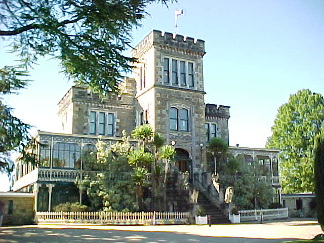 .  Lanarch Castle on the Otago peninsula.    It's a mansion built by an early Kiwi whom later committed suicide on the floor of Parliament because his son was having an affair with his wife (the son's step-mother) (New Zealand, The Travel Addicts, South Island)