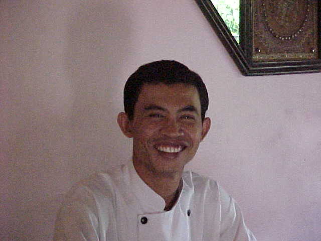 Our cooking instructor in Ubud