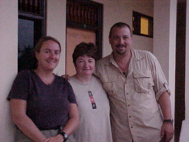 SGK, Pat a nurse we met late from Gallway Ireland now living in Noe Valley San Francisco, and I at the Brata Homestay