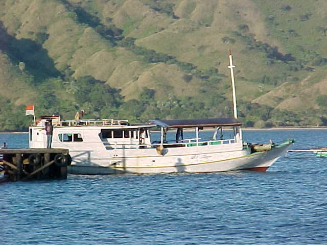  Our ship at dock on Rinca (Indonesia, The Travel Addicts, Rinca, Nusa Tengarra Timur)