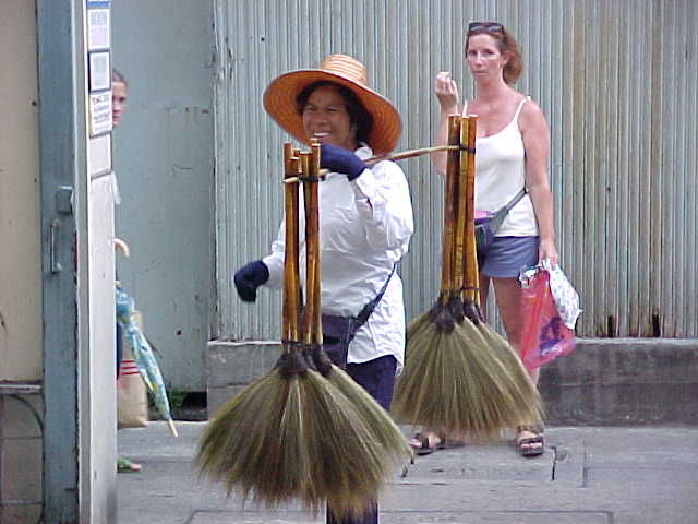 Broom lady :  (Thailand, The Travel Addicts)