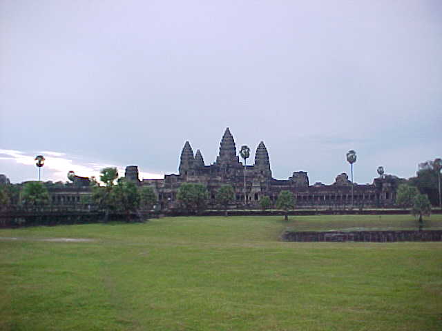 Angkor Wat from one of the libraries :  (Cambodia, The Travel Addicts)