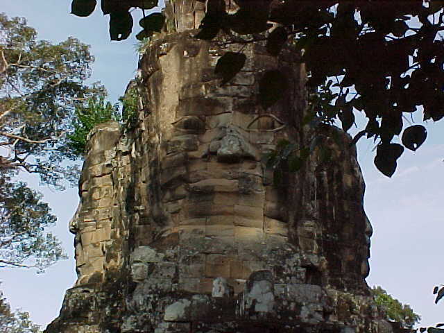 Top of south gate :  (Cambodia, The Travel Addicts)