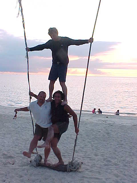 Us boys on the swing :  (Thailand, The Travel Addicts)