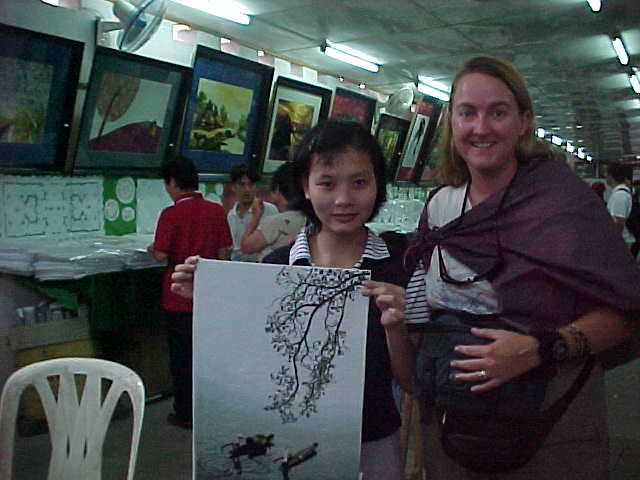 Disabled artist with SGK's purchace :  (Vietnam, The Travel Addicts)