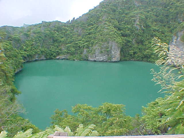 Talay Nai is a saltwater lagoon surounded by limestone mountains.   It is connected with the sea by an underground tunnel (Thailand, The Travel Addicts)