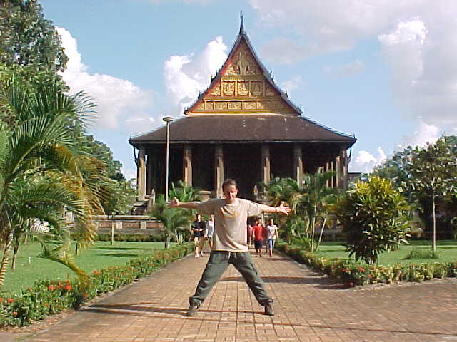 Our friend Mike in the same spot (Laos, The Travel Addicts)