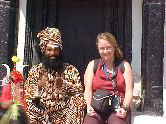 SGK and a Sadhu : A Sadhu is a wandering hindu mystic or holy man.  They are frequently hermits, or wander the land in search of enlightenment.  The most famous Sadhu was Siddhārtha Gautama, an Indian prince who found enlightenment under a bodhi tree in the Terai and became The Buddha. (Nepal, The Travel Addicts)