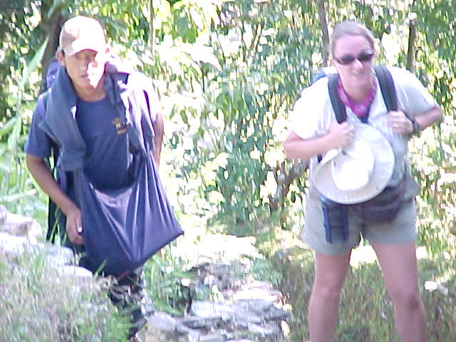 Dawa escorting SGK up the mountain (Nepal, The Travel Addicts)