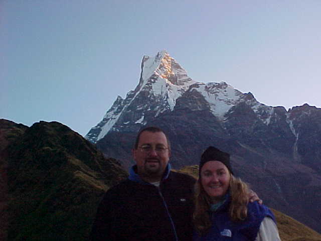 SGK and I with Fishtail (Nepal, The Travel Addicts)