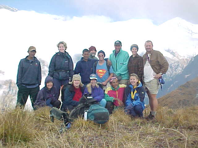 The summit team! : (Minus Phil because he was wearing nothing but his Y-front underware) (Nepal, The Travel Addicts)