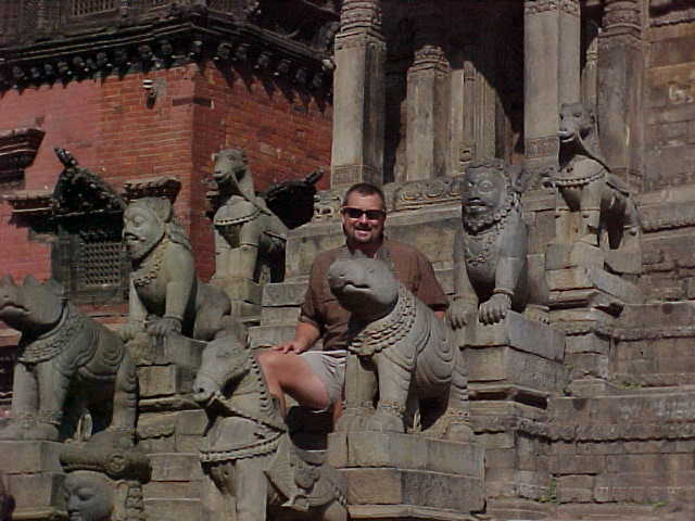 Gargoyle like merlons on the stairs (Nepal, The Travel Addicts)