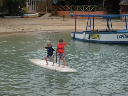 Michelangelo pays it forward and teaches this kid to surf